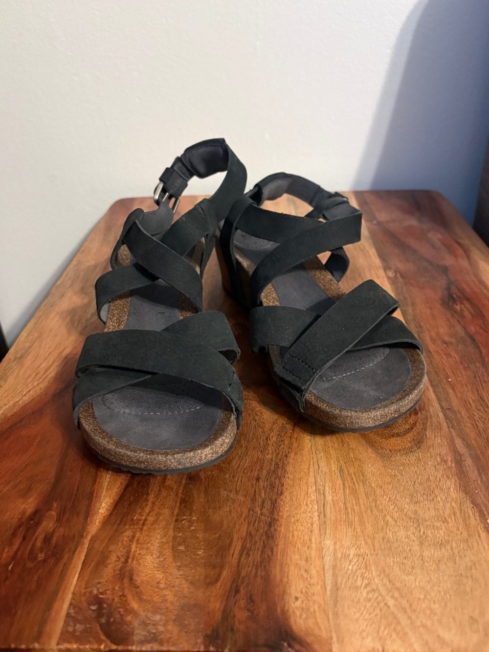 Teva Wedge Leather Sandals-Size 7.5